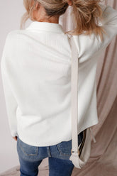 Women’s Solid Corduroy Waffle Button-Up Jacket | Zarnesh